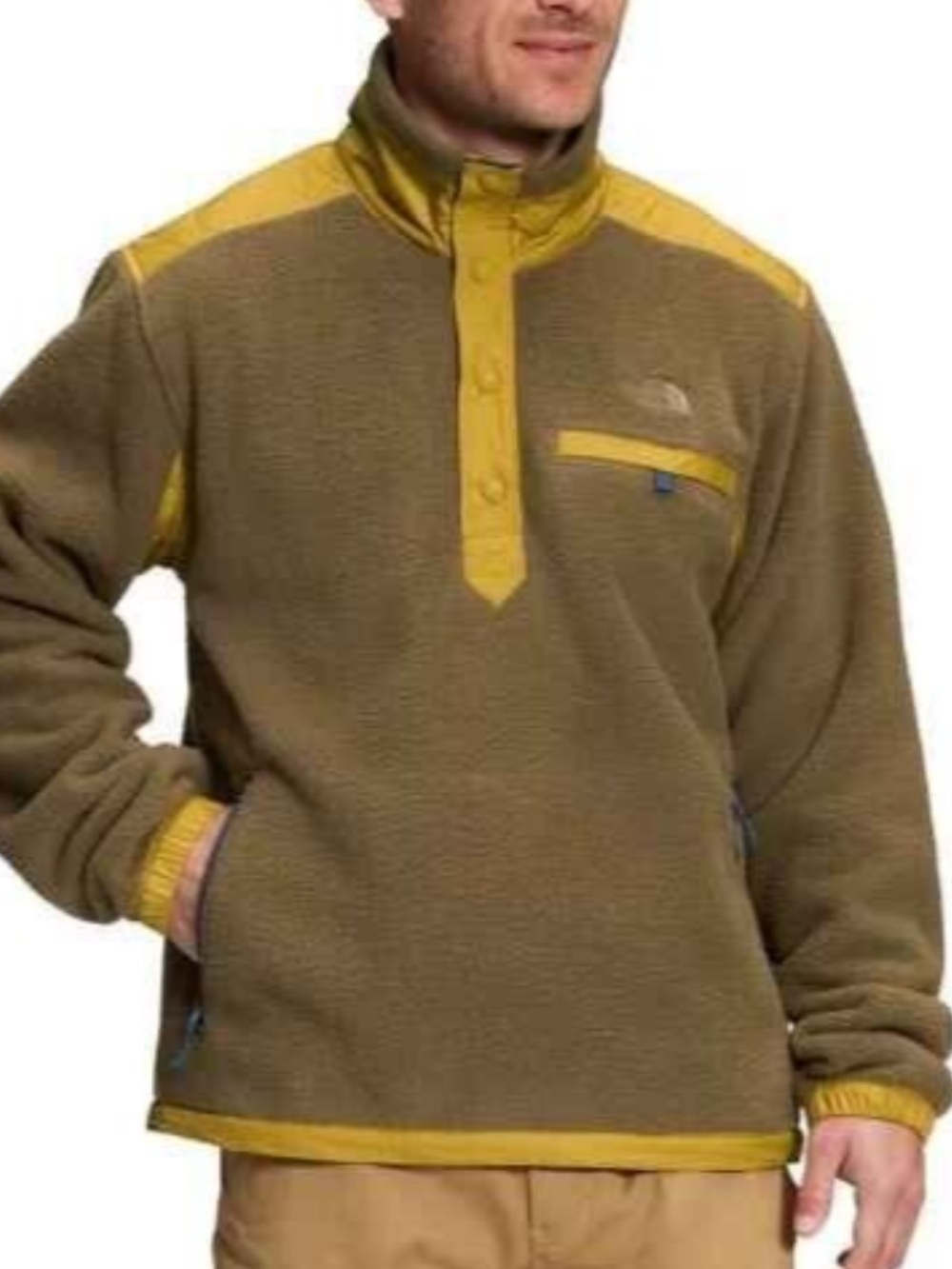 NWT The North Face royal arch 1/4 zip Olive Fleece Pullover size medium